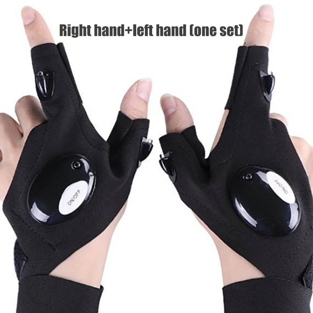 LED flashlight gloves